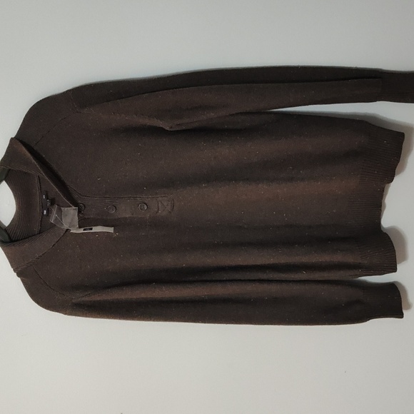 Gap Sweater Size S Shawl Collar 3 Button Long Sleeve Wool Blend Brown Knit NWT - Picture 1 of 13